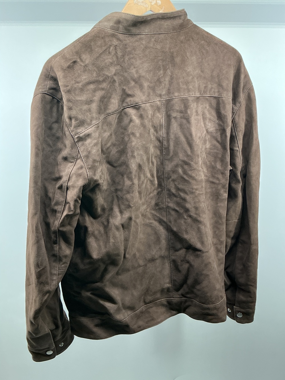 100% Suede Caf√© Racer Jacket - Picture 2 of 3
